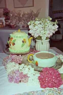 Unique Teapot and Teacup Cake made by a Hostess for her Tea Party