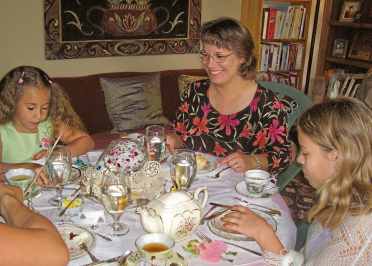 Smiles at a Mother-Daughter Tea