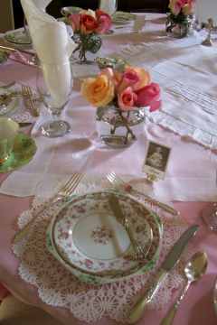 Place setting at a table for 8